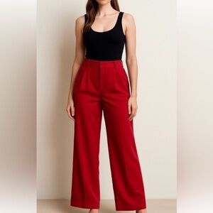 Abercrombie & Fitch Vivid Red Sloan Trousers